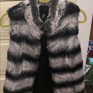Rachel Zoe faux fur vest